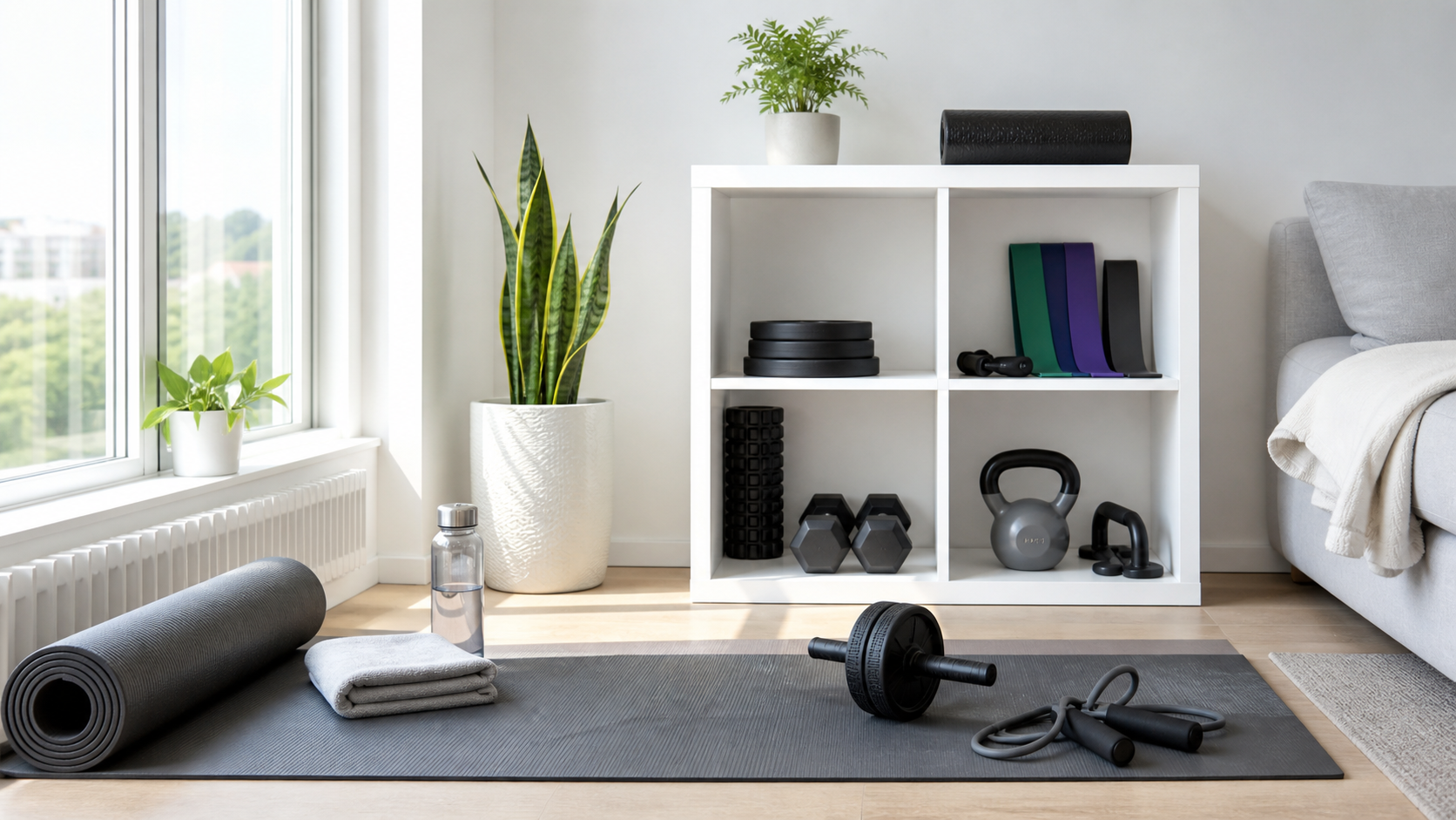 Compact home fitness equipment for small spaces