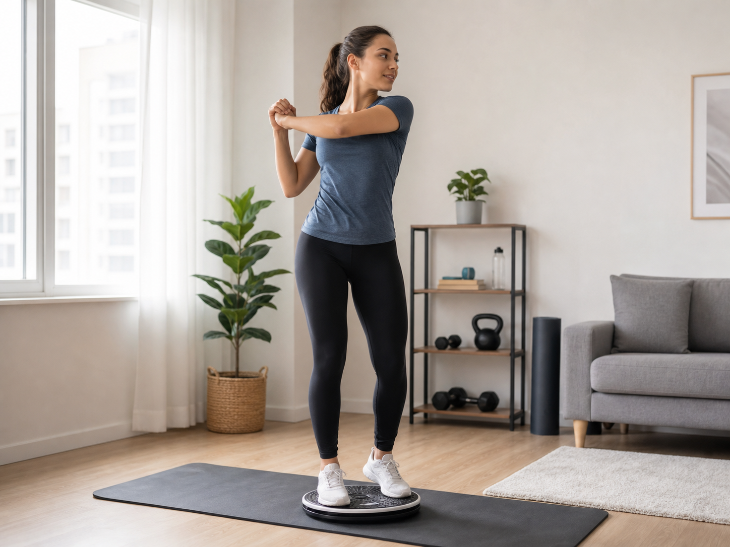 Compact waist twister for low impact home movement